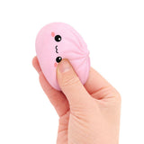 Lucky Bao Dumpling Mini pink squishy toy held in hand