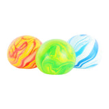 Glow in the Dark Super Squidgy Ball three colorful swirled balls