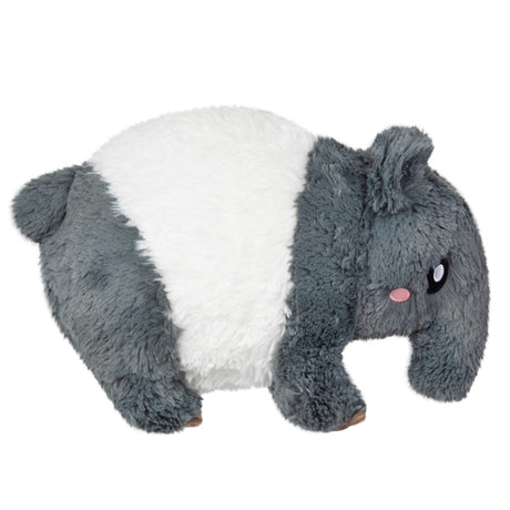 Tapir Mini plush toy showing soft grey and white fur with tiny plush feet, perfect for all ages and collections.