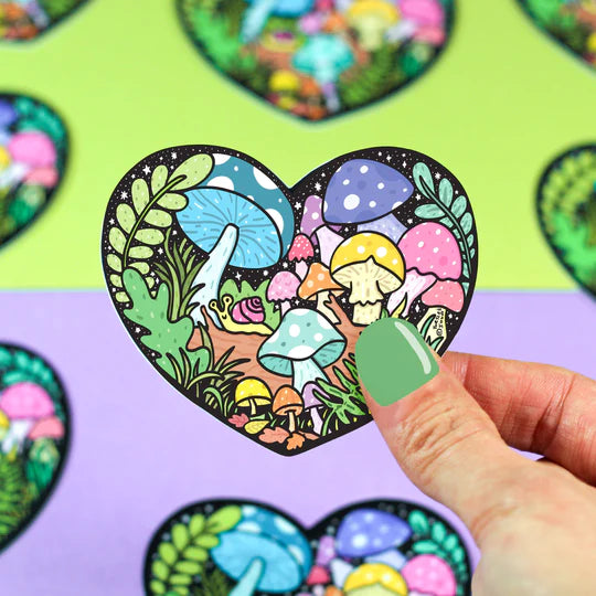 Forest Plant Heart Sticker