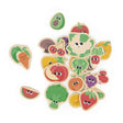 Wooden Magnets | Fruit & Veg featuring colorful fruit and vegetable characters with faces for kids’ imaginative play.