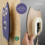 Wood Pendulum Clock | Submarine made of 1/4" thick poplar plywood with silent quartz movement and natural wood finish.