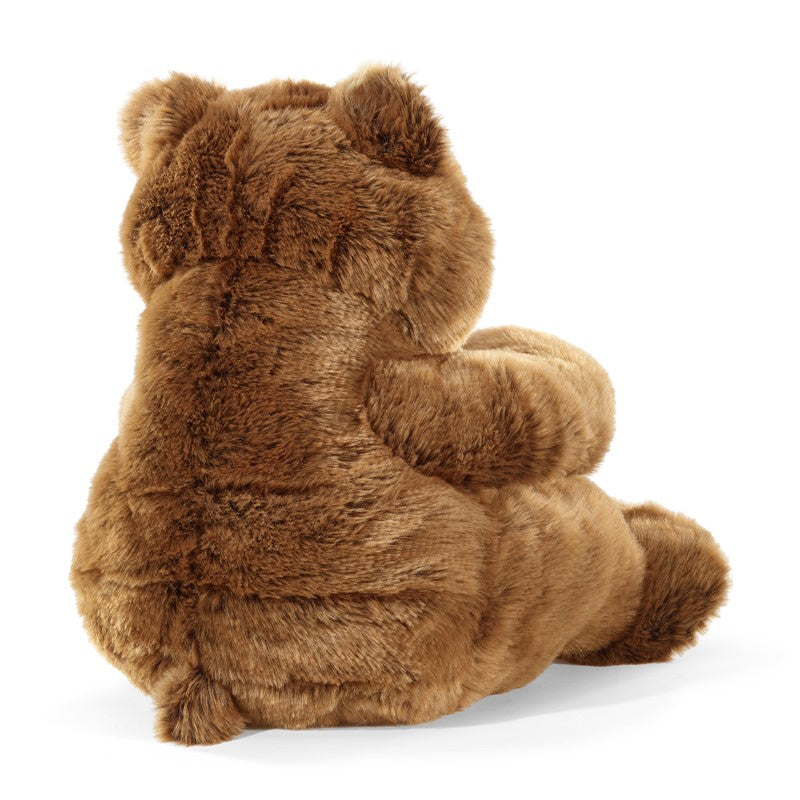Big Bear Puppet soft brown bear puppet viewed from behind