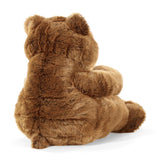 Big Bear Puppet soft brown bear puppet viewed from behind