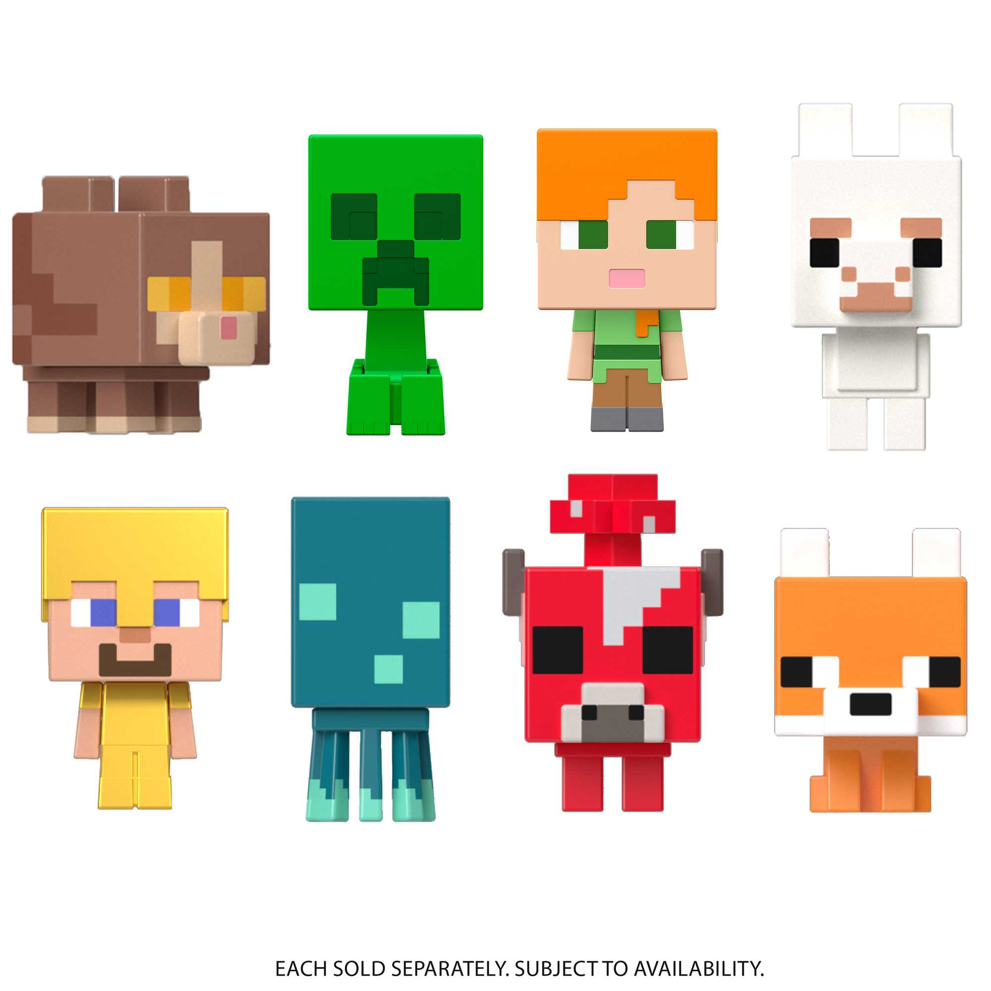 Minecraft Toys Mob Head Minis Collectible Figures with Accessories (Styles  May Vary) 