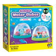 DIY water globe kit for kids with colorful axolotl figurines and underwater clay scenes to create and shake