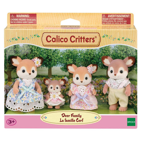 Deer Family deer figures in colorful woodland scene packaging