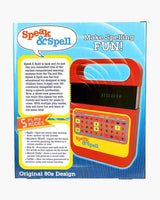 Speak & Spell classic 80s educational toy with speech synthesizer, multiple game modes, and retro design for kids learning spelling.