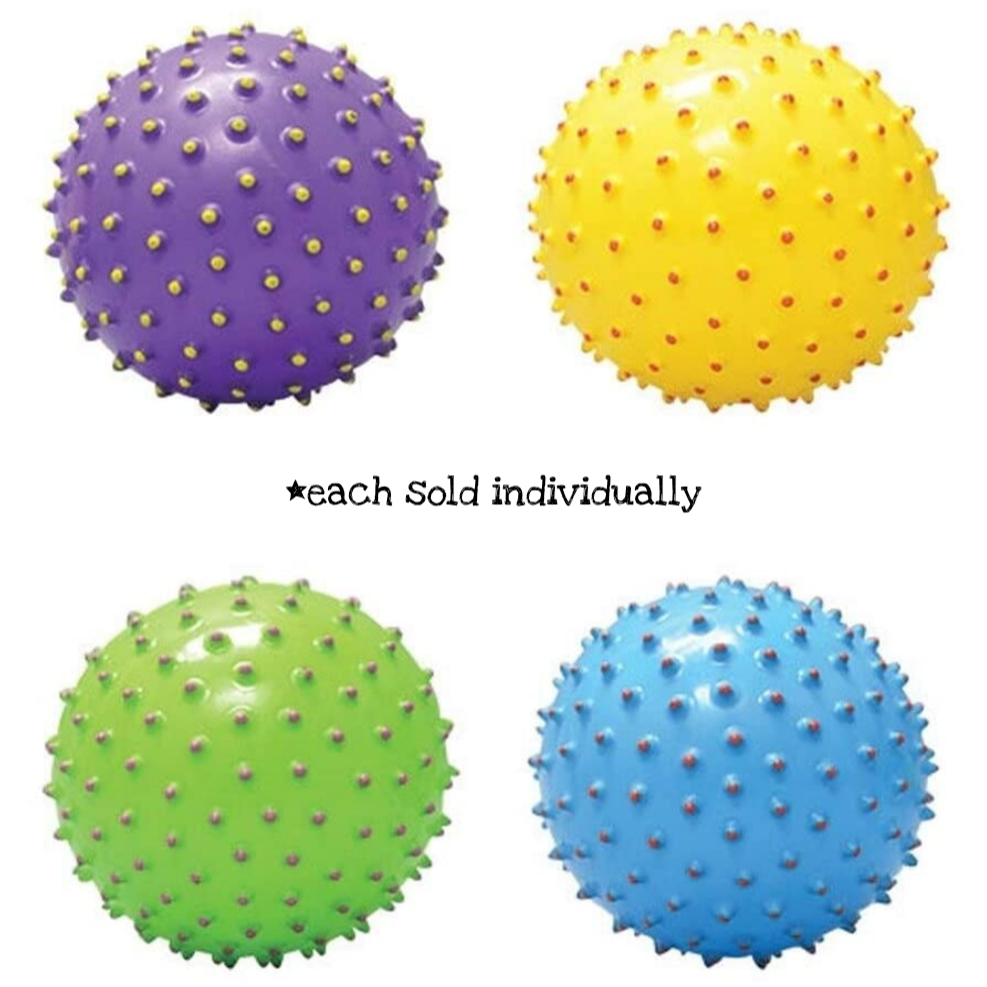 Spiky Jelly Ball | Two-Tone textured nubbly balls in bright assorted colors, perfect for kids' play and sensory fun.