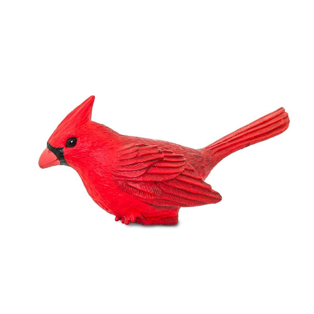 Cardinal figurine hand-painted in red with black face details, part of the Incredible Creatures® collection.