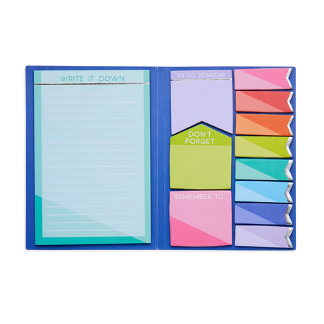 Color Write Sticky Tabs featuring vibrant sticky notes and tabs in various sizes for note-taking and organization.