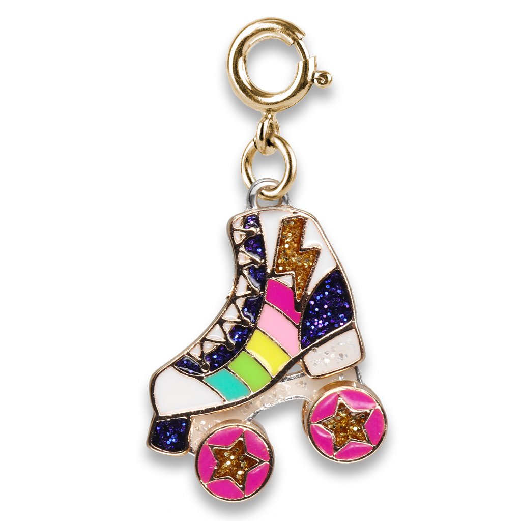 Gold Rainbow Rollerskate Charm