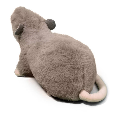 Rat Ralph plush toy showing soft gray fur, pink tail, and ears, ideal for rat lovers and kids 2 and up.