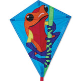 25" Diamond Kite | Poison Dart featuring a colorful frog design on durable taffeta nylon fabric.