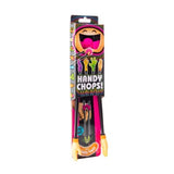 Chopsticks Handichops Hands in packaging, showing colorful hand-shaped grips for fun and easy eating.