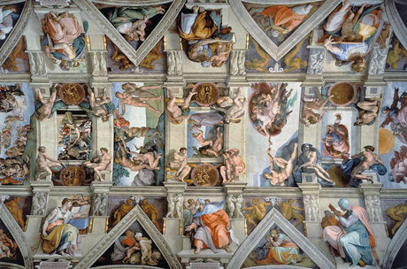 5000pc Sistine Chapel Puzzle featuring Michelangelo's detailed and vibrant ceiling artwork by Ravensburger.