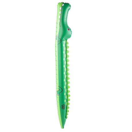 Pool Noodle | Alligator inflatable green pool toy shaped like a friendly five-foot alligator for fun summertime play.