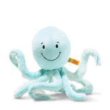 Soft Cuddly Friends Ockto Octopus plush toy in turquoise with smiling face and flexible tentacles.