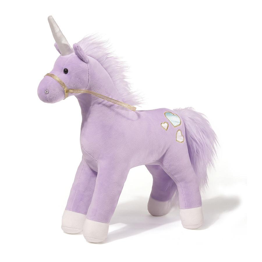 stuffed purple unicorn