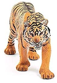 Tiger product showing detailed stripes and lifelike features of a Siberian tiger in walking pose.