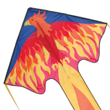 46" Easy Flyer Kite | Phoenix with bright red and yellow flame design, simple assembly, and easy flying for all ages.