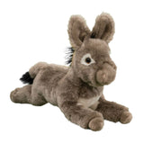 Donkey Rupert plush toy with soft shaggy fur, oversized ears, and lifelike white markings, perfect for cuddling.