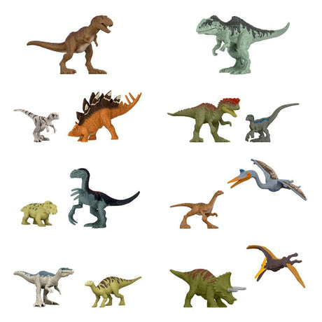 Jurassic World Mini Blind Box featuring detailed mini dinosaur figures in various sizes for dinosaur play and display.