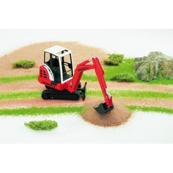 Schaeff HR16 Mini Excavator model with fully functioning arm, detachable bucket, adjustable plough blade, and 360° rotating cab.