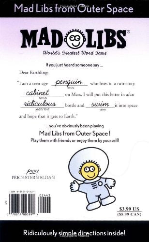 Mad Libs In Outer Space Treehouse Toys