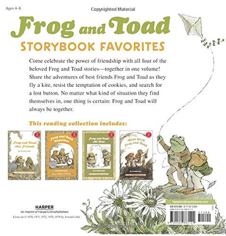 Frog and Toad Storybook Favorites hardcover book cover featuring four classic Frog and Toad stories with kite flying artwork.