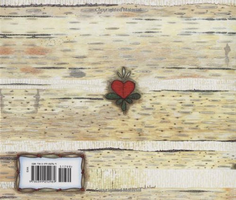 The Mitten product showing a detailed birch bark pattern with a small red heart design in the center.