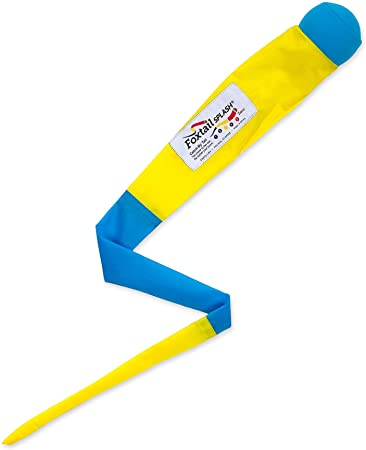 Foxtail Splash water-friendly floating ball with a nylon tail, designed for easy throwing and catching in water play.