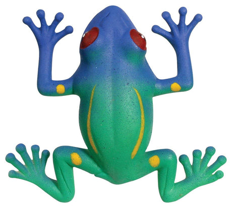 Grow Frog toy showing colorful tree frog design with extended limbs and textured body for soaking and growing.