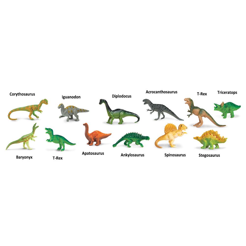 TOOB | Sue & Her Friends Dinosaurs set with 12 colorful dinosaur figurines including T-Rex, Triceratops, and Stegosaurus.