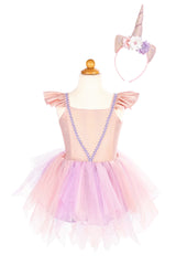 Pink Shimmer Unicorn Dress & Headband | Size 5-6