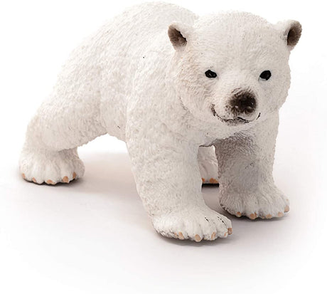 Polar Bear Cub figurine with detailed textured fur and a lifelike pose, perfect for decoration or collection.