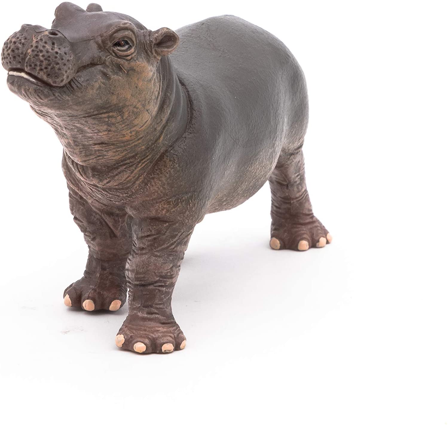 Hippo Calf figurine with detailed features, capturing the charm of a newborn hippopotamus in a small collectible size.