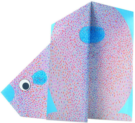 Origami Polar Animals featuring a colorful folded polar bear made from patterned origami paper for all ages.