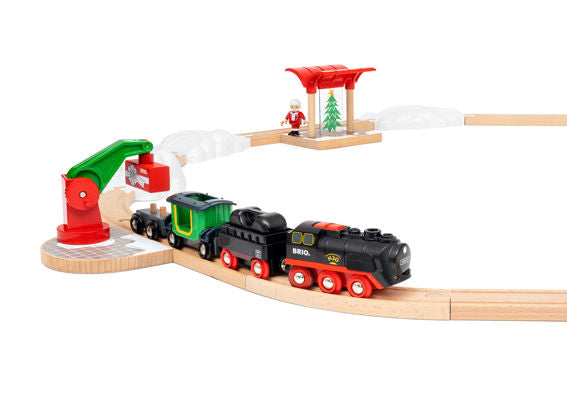 Steaming Christmas Train Set