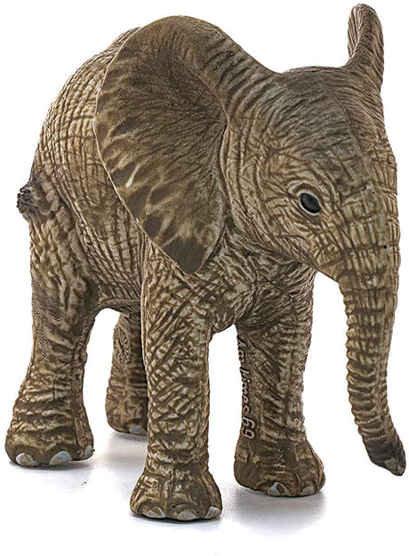 Elephant African Calf figurine showcasing a detailed, lifelike baby elephant with textured skin and large ears.