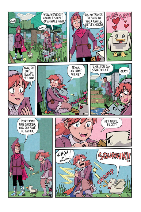 Minecraft Wither Without U #3 comic page showing characters interacting with cute blocky animals in a colorful setting.