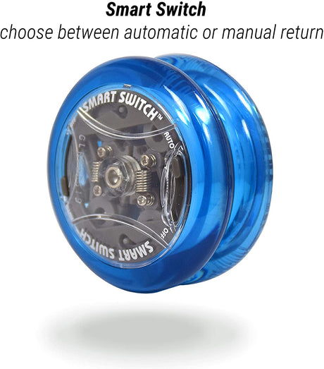 Yoyo | Power Brain XP in blue with Smart Switch for automatic or manual return, perfect for beginners and stress relief.