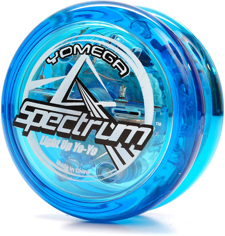 Yoyo | Light Up Spectrum in translucent blue showing internal LED lights and Fireball transaxle technology.