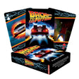 Back to the Future Playing Cards featuring iconic movie scenes, characters, and the DeLorean in a 54-card deck.
