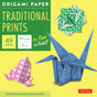 Origami Paper Traditional Prints pack with 49 sheets featuring colorful traditional Japanese origami designs.