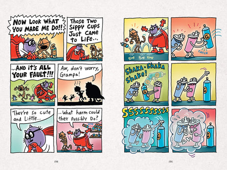 Dog Man #10: Mothering Heights comic page showing characters in colorful action and dialogue scenes.