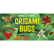 Origami Bugs kit with colorful paper folding instructions to create 20 fun insect and arachnid origami models for kids.