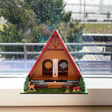 Make Your Own Weather House DIY hygrometer shows sun or cloud to indicate sunny or rainy weather indoors.