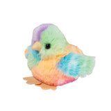 Chick Rainbow soft plush toy with rainbow-colored fluff and felt feet, perfect for Easter baskets and small hands.