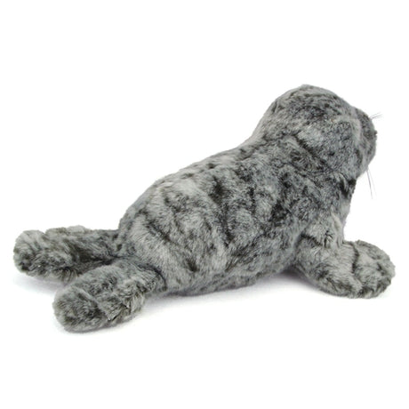 Speckles plush seal, 12-inch gray and white squeezable soft toy, perfect for cuddling and ages 2 and up, Seal Speckles.